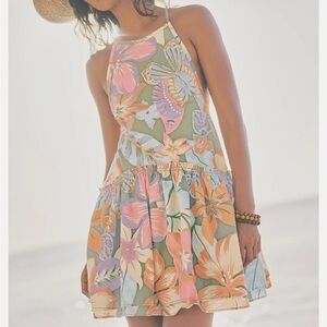 Free People Deserted Island Mini Dress Rainforest Combo Size M NWT Vacation